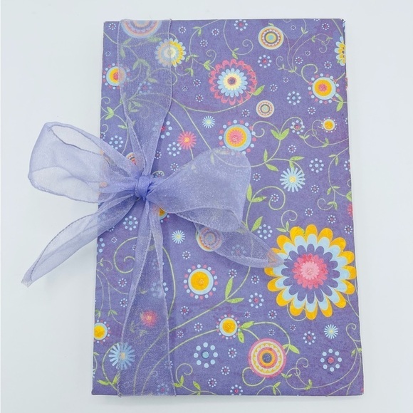 Handmade Paper Photo Book Scrapbook Album Memories Picture Purple 4x6 Photos - Picture 1 of 6